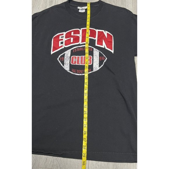 Vintage ESPN Disney Football Club Black Red Short Sleeve T-Shirt Men’s Large - Picture 5 of 6